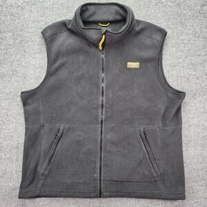 LL Bean Mountain Classic Fleece Vest Mens XXL 2XL Gray Full Zip Pockets Outdoor